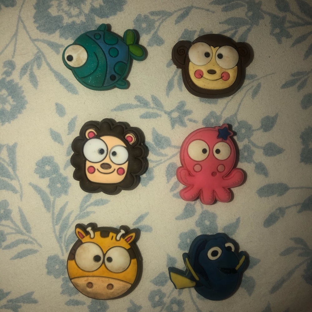 Cute Animal Croc JIBBITZ fish cow money charms